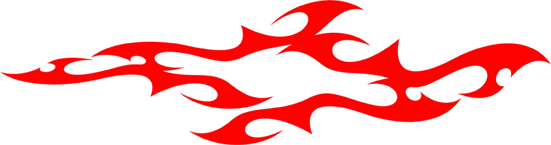 TRIBAL_16 Tribal Flames Graphic Flame Decal