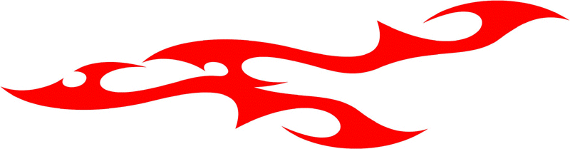 TRIBAL_17 Tribal Flames Graphic Flame Decal