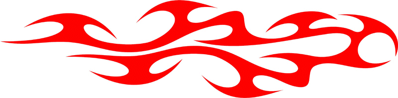 TRIBAL_18 Tribal Flames Graphic Flame Decal