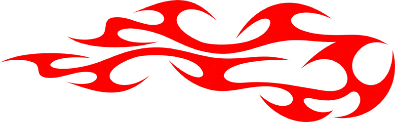 TRIBAL_19 Tribal Flames Graphic Flame Decal