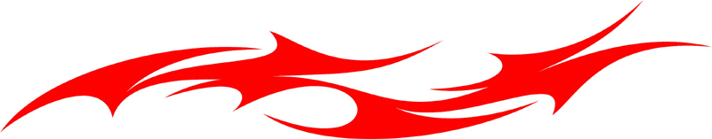 TRIBAL_21 Tribal Flames Graphic Flame Decal