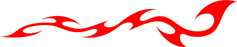 TRIBAL_22 Tribal Flames Graphic Flame Decal