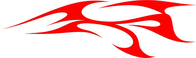 TRIBAL_27 Tribal Flames Graphic Flame Decal