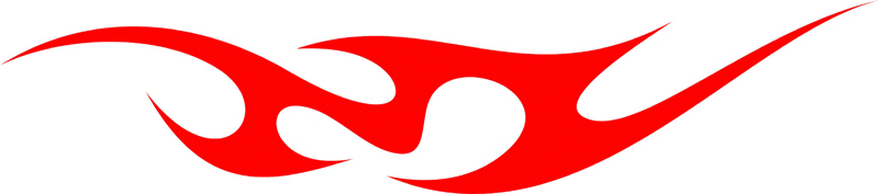 TRIBAL_28 Tribal Flames Graphic Flame Decal