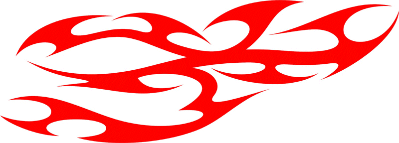 TRIBAL_38 Tribal Flames Graphic Flame Decal
