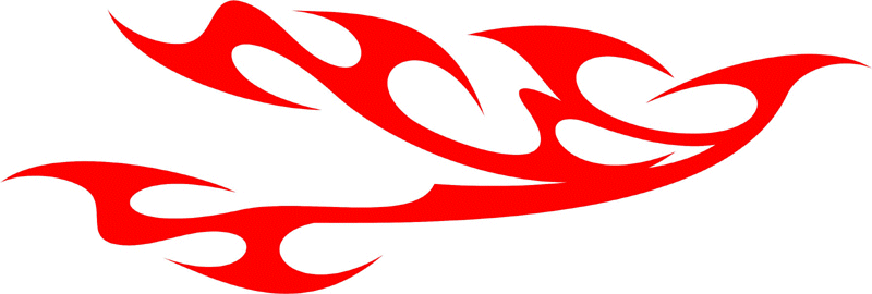 TRIBAL_39 Tribal Flames Graphic Flame Decal