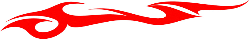 TRIBAL_43 Tribal Flames Graphic Flame Decal