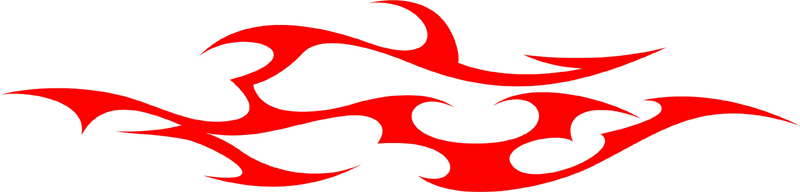 TRIBAL_46 Tribal Flames Graphic Flame Decal