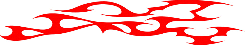 TRIBAL_50 Tribal Flames Graphic Flame Decal