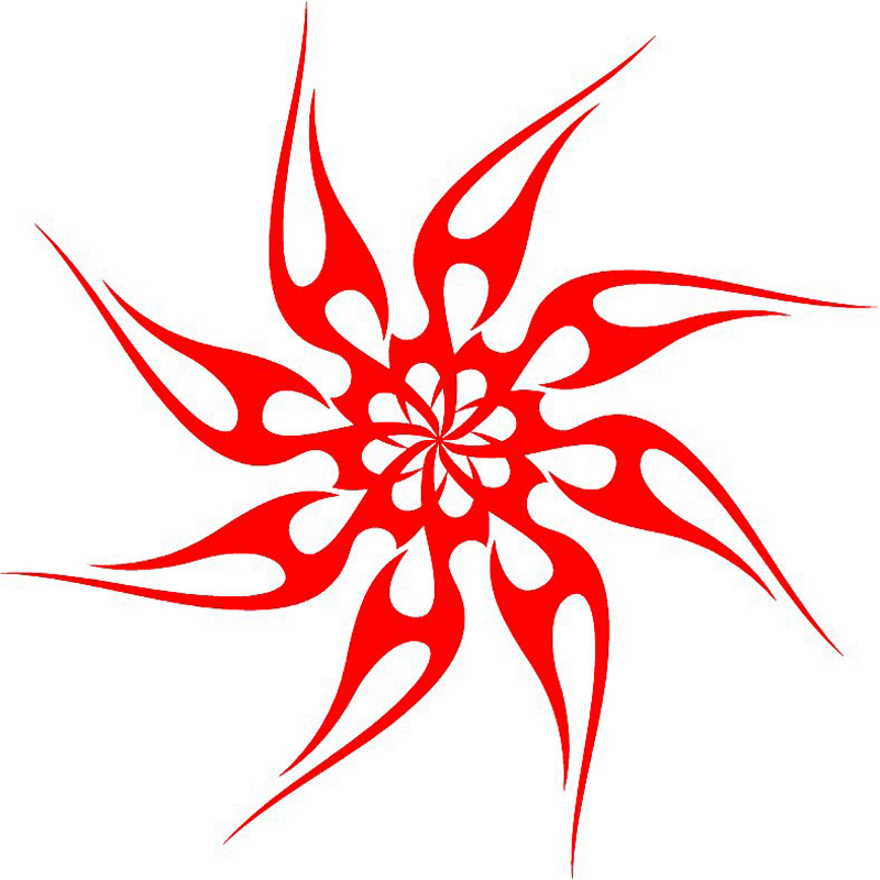 tribal_149 Tribal Flames Graphic Flame Decal