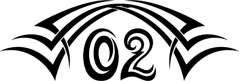 tnhood_02 Tribal Racing Numbers Graphic Flame Decal