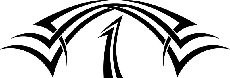 tnhood_1 Tribal Racing Numbers Graphic Flame Decal