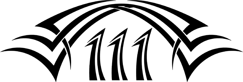tnhood_111 Tribal Racing Numbers Graphic Flame Decal