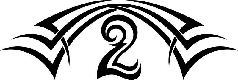 tnhood_2 Tribal Racing Numbers Graphic Flame Decal