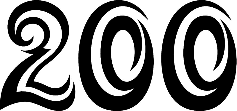tnorigin_200 Tribal Racing Numbers Graphic Flame Decal
