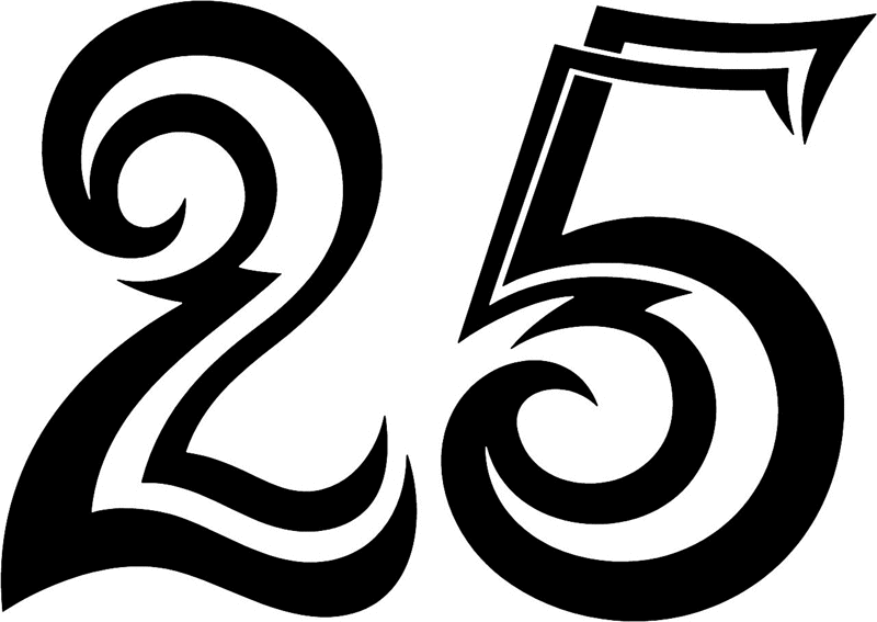 tnorigin_25 Tribal Racing Numbers Graphic Flame Decal