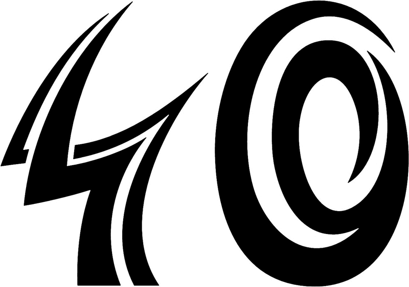 tnorigin_40 Tribal Racing Numbers Graphic Flame Decal