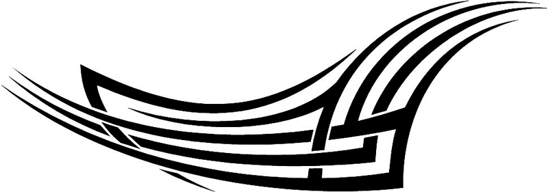 vt1_001 Automotive Tribal Graphic Flame Decal