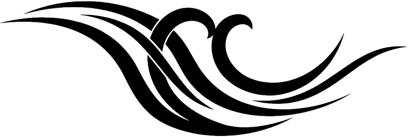 vt1_008 Automotive Tribal Graphic Flame Decal