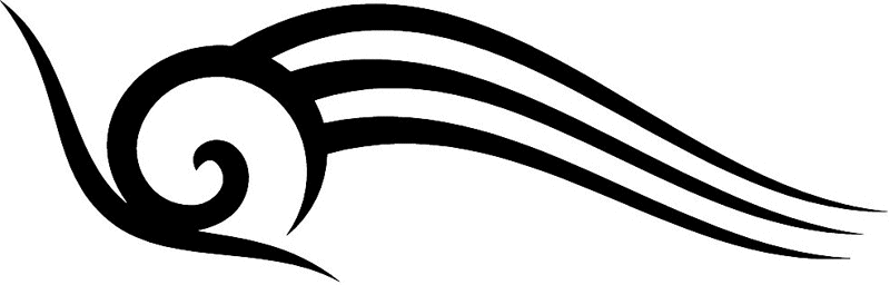 vt1_010 Automotive Tribal Graphic Flame Decal