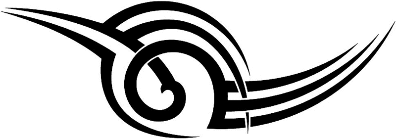 vt1_014 Automotive Tribal Graphic Flame Decal