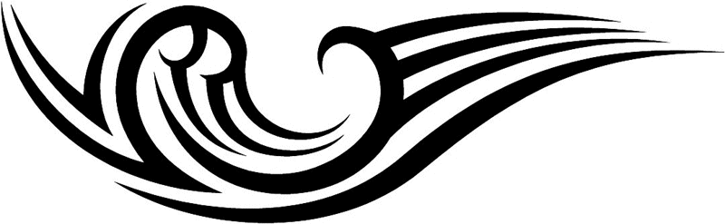 vt1_015 Automotive Tribal Graphic Flame Decal