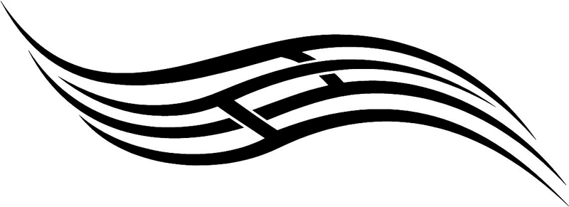 vt1_016 Automotive Tribal Graphic Flame Decal