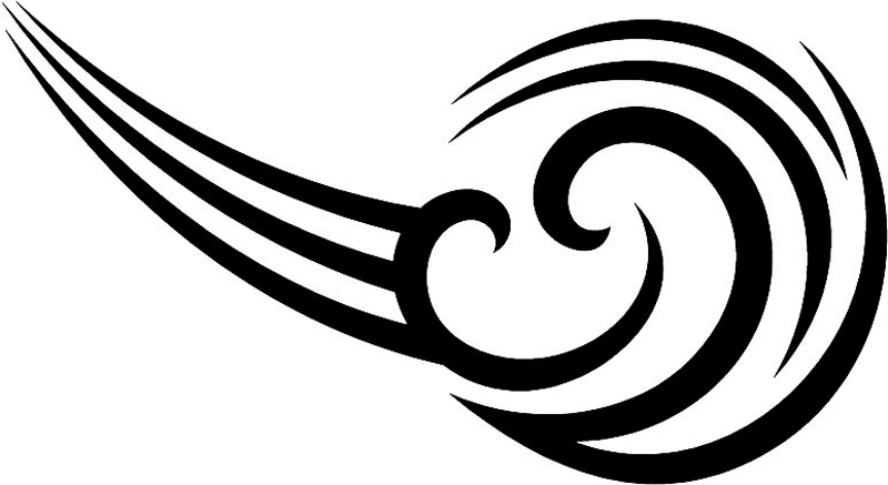 vt1_017 Automotive Tribal Graphic Flame Decal