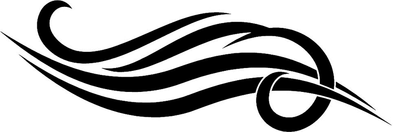 vt1_020 Automotive Tribal Graphic Flame Decal