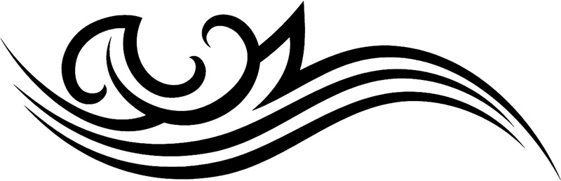 vt1_021 Automotive Tribal Graphic Flame Decal