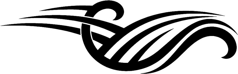 vt1_024 Automotive Tribal Graphic Flame Decal