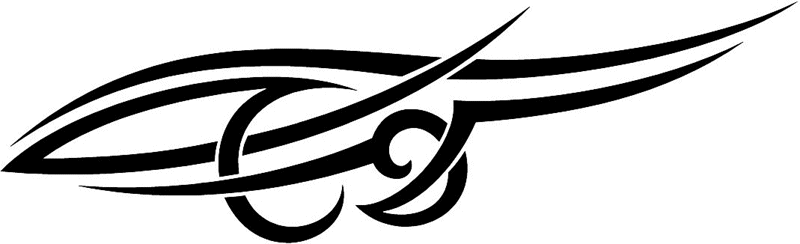 vt1_027 Automotive Tribal Graphic Flame Decal