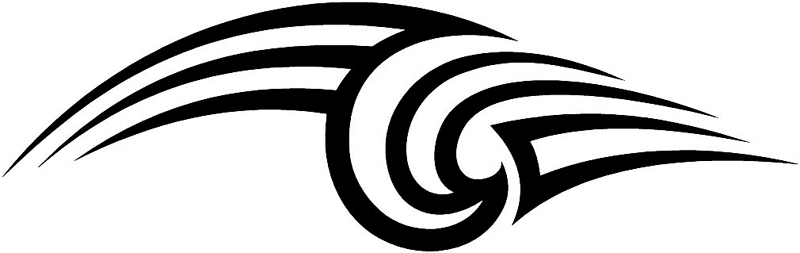 vt1_029 Automotive Tribal Graphic Flame Decal