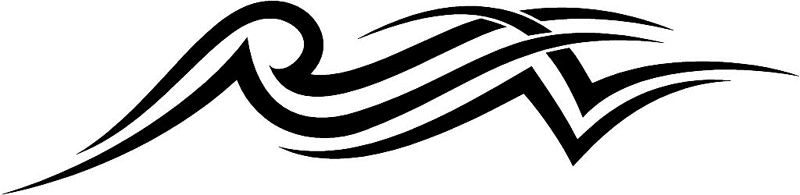 vt1_030 Automotive Tribal Graphic Flame Decal