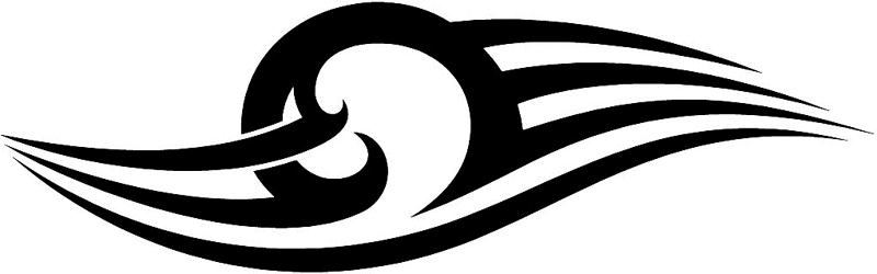 vt1_032 Automotive Tribal Graphic Flame Decal