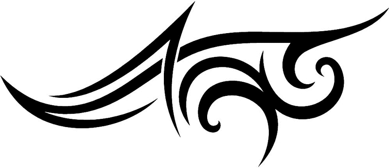 vt1_033 Automotive Tribal Graphic Flame Decal