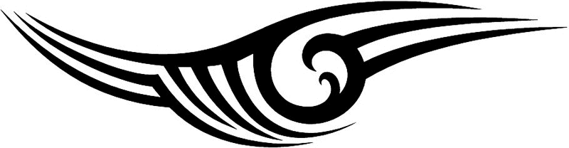 vt1_035 Automotive Tribal Graphic Flame Decal