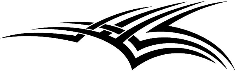 vt1_037 Automotive Tribal Graphic Flame Decal