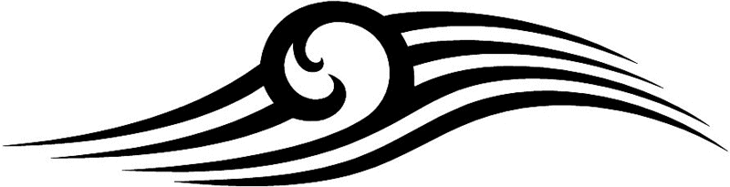 vt1_038 Automotive Tribal Graphic Flame Decal