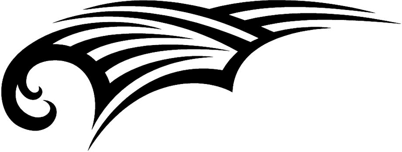 vt1_039 Automotive Tribal Graphic Flame Decal