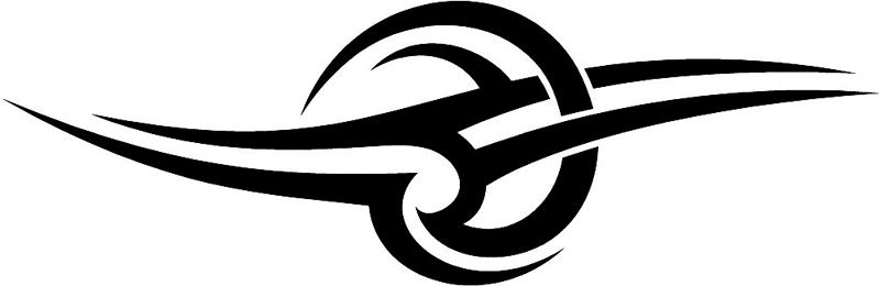 vt1_040 Automotive Tribal Graphic Flame Decal