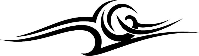 vt1_042 Automotive Tribal Graphic Flame Decal