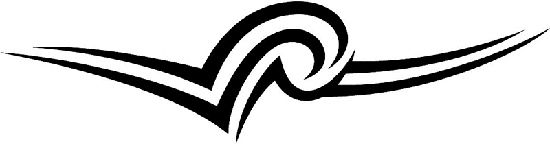 vt1_043 Automotive Tribal Graphic Flame Decal