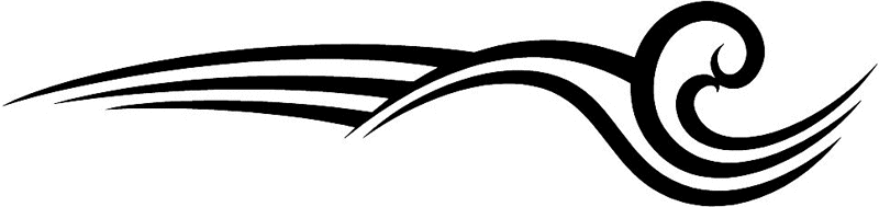 vt1_044 Automotive Tribal Graphic Flame Decal