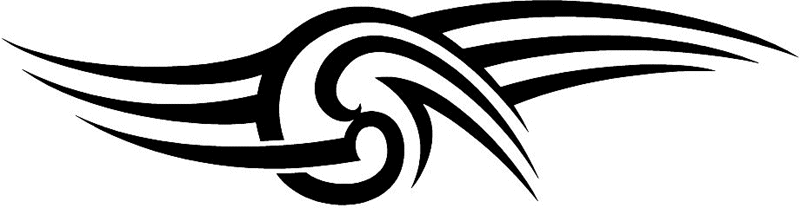 vt1_045 Automotive Tribal Graphic Flame Decal