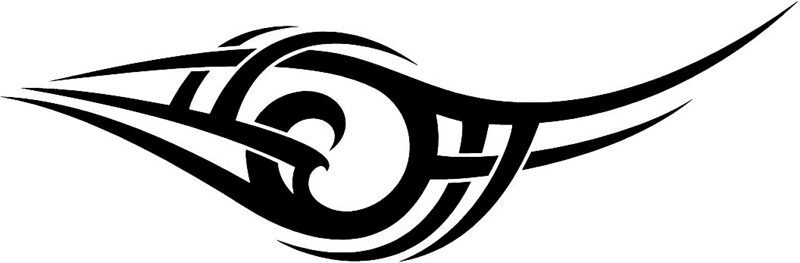 vt1_046 Automotive Tribal Graphic Flame Decal