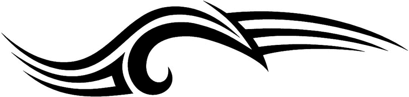 vt1_047 Automotive Tribal Graphic Flame Decal