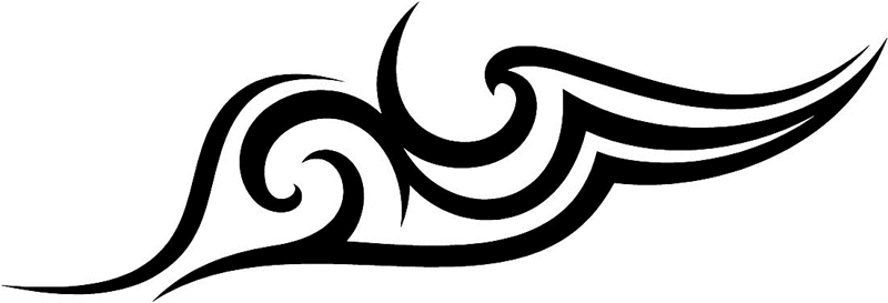 vt1_051 Automotive Tribal Graphic Flame Decal