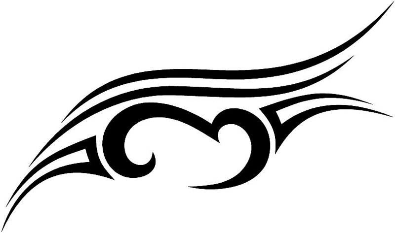 vt1_054 Automotive Tribal Graphic Flame Decal