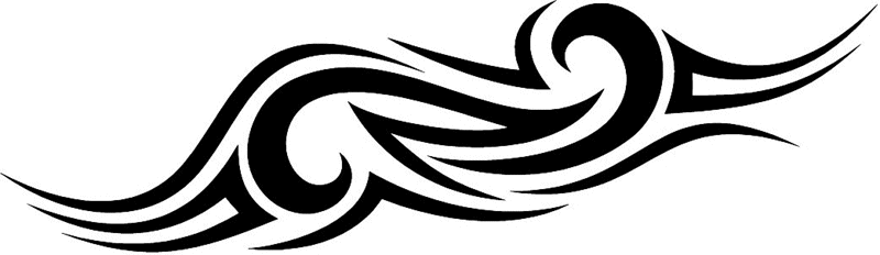 vt1_056 Automotive Tribal Graphic Flame Decal